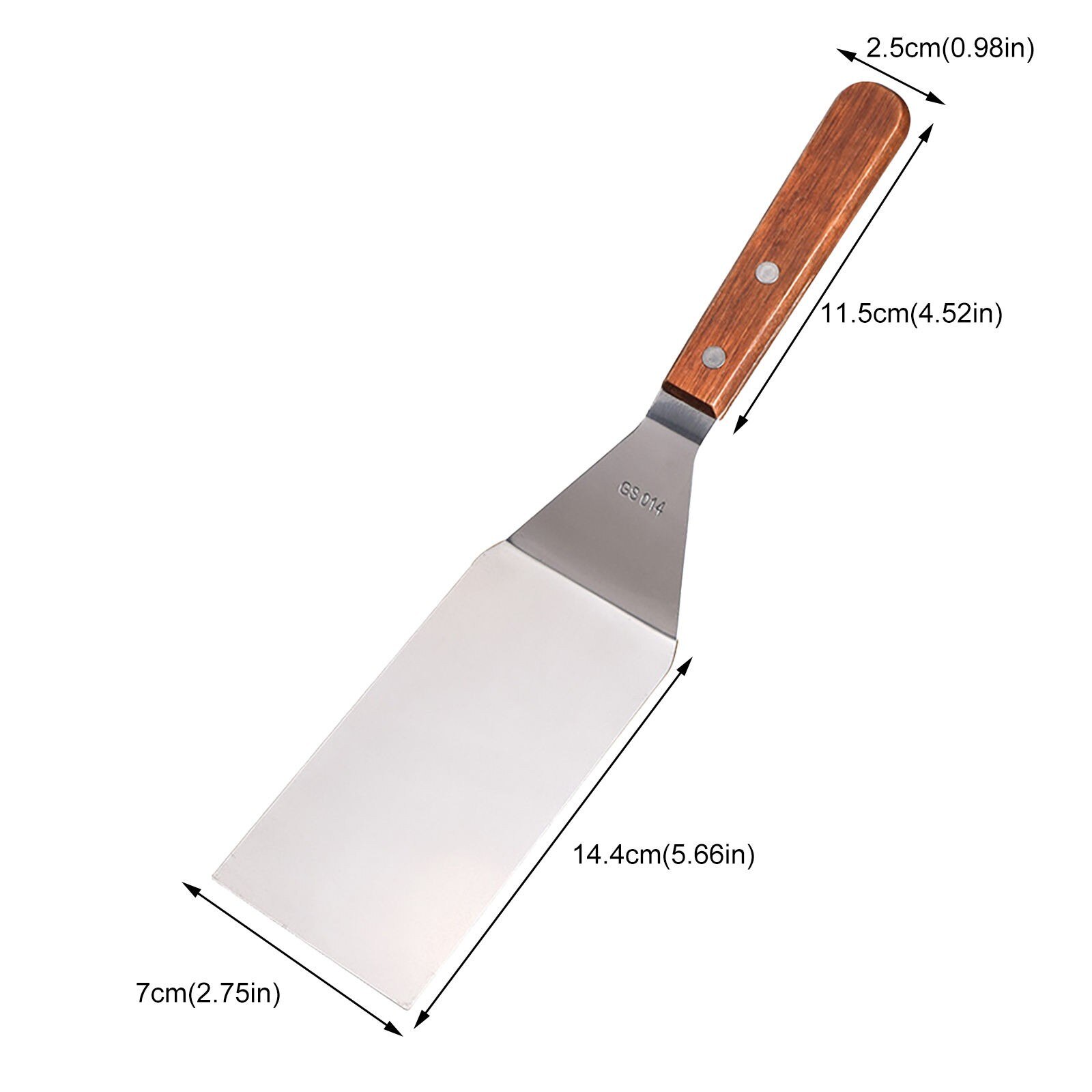 Stainless Steel Spatula with Wooden Handle - Image 4