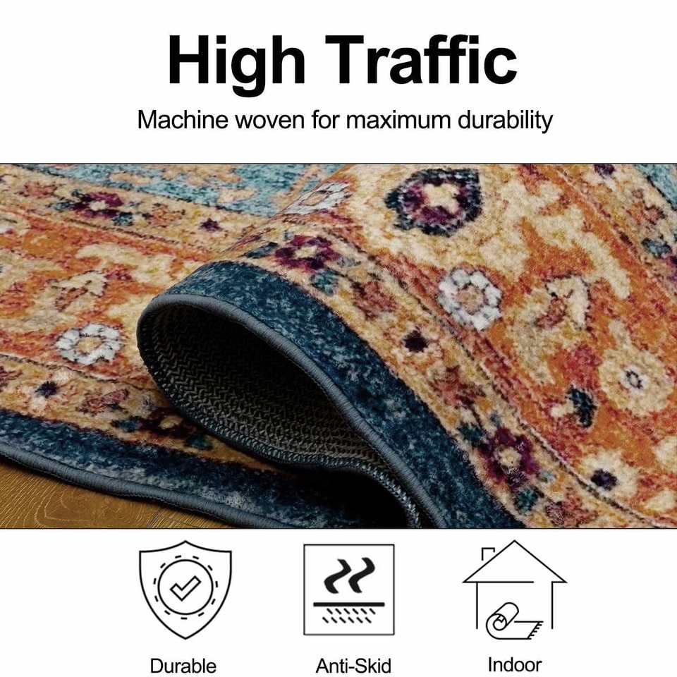 Vintage Bohemian Carpet for Living Room Rectangle Area Rugs Persian Style Rectangle Area Rugs Soft Non-Slip Bedroom Study Mats - Image 6