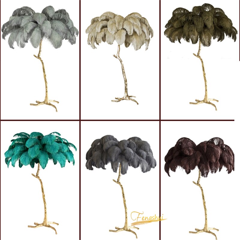 Nordic Ostrich Feather LED Floor Lamp - Image 10