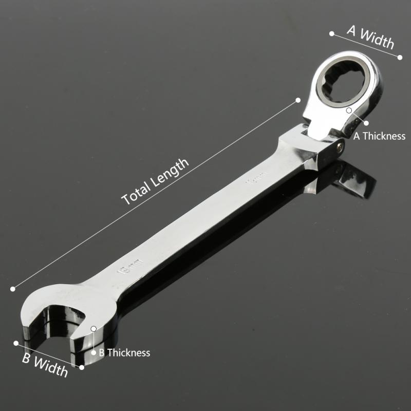 Metric Flex-Head Ratcheting Wrench Set - Image 3