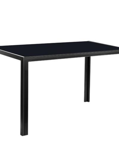 Black Tempered Glass Dinner Table