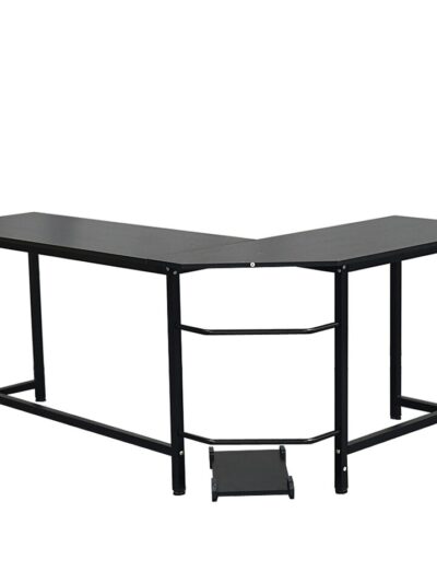 L-Shaped Desktop Computer Black