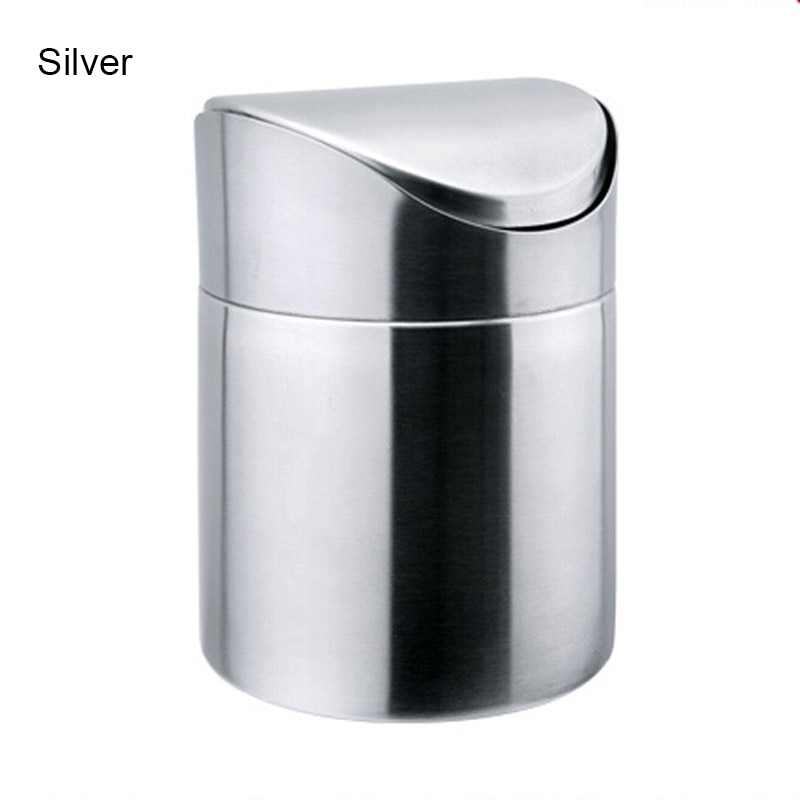 Stainless Steel Mini Trash With Swing Top Lid - Image 3