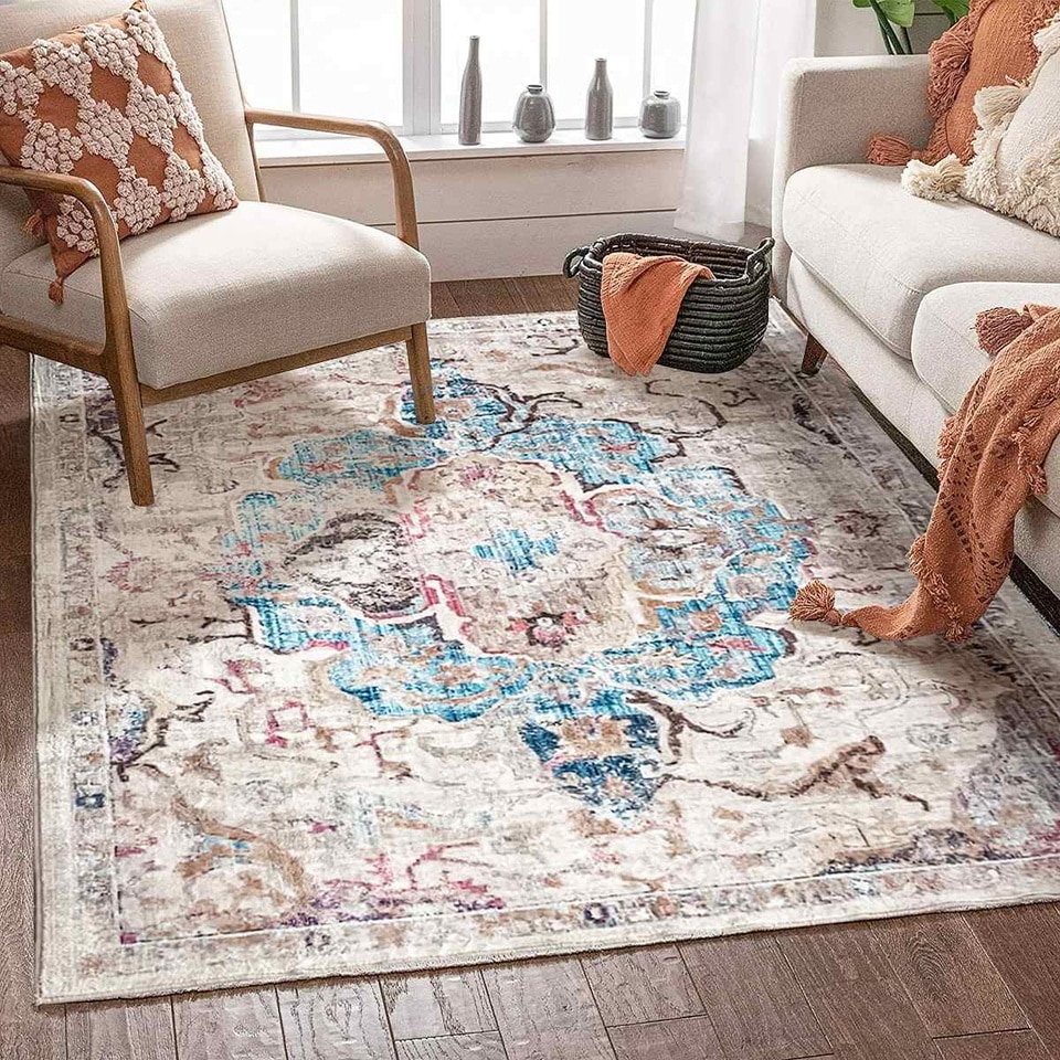 Vintage Bohemian Carpet for Living Room Rectangle Area Rugs Persian Style Rectangle Area Rugs Soft Non-Slip Bedroom Study Mats - Image 2