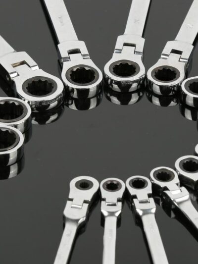 Metric Flex-Head Ratcheting Wrench Set