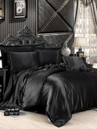 Luxury Black Satin Bedding