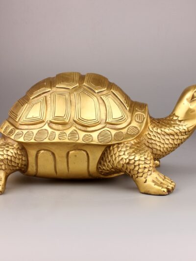 ERMAKOVA Brass Feng Shui Turtle Tortoise Statue Lucky Animal Sculpture