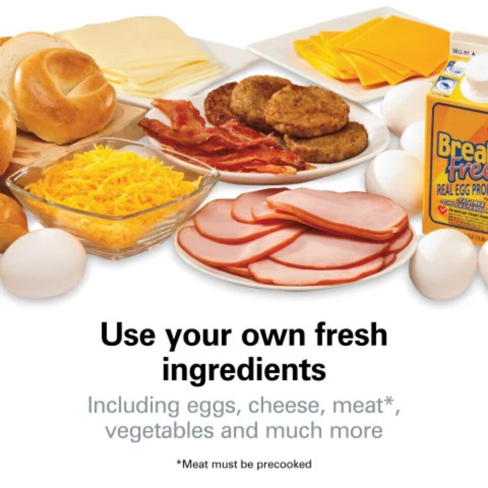 Breakfast Sandwich Maker, Silver, 25475 - Image 6