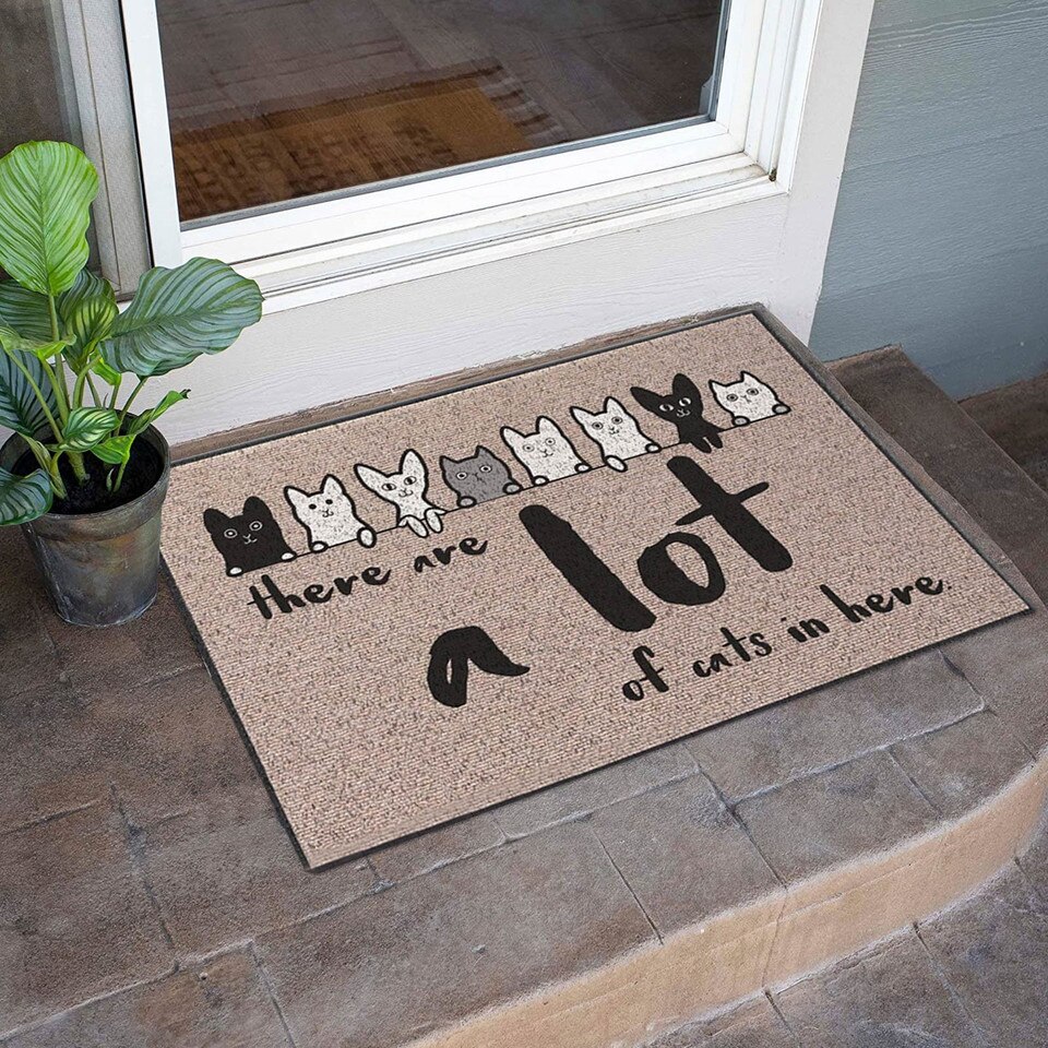 Lovely Welcome Doormat Entrance Mat Hallway Dog Cats Animal Print Anti-Slip - Image 13