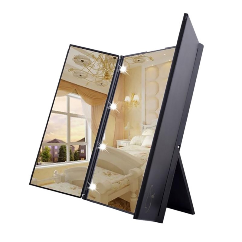 Triangular Stable Compact 3 Folding Makeup Mirrors
