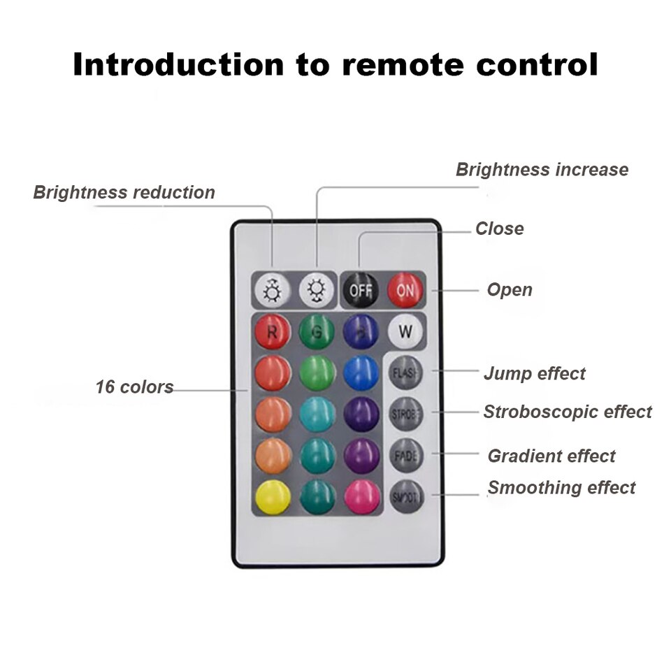 Acrylic table lamp RGB remote control color changing night light bar decoration led atmosphere light - Image 5