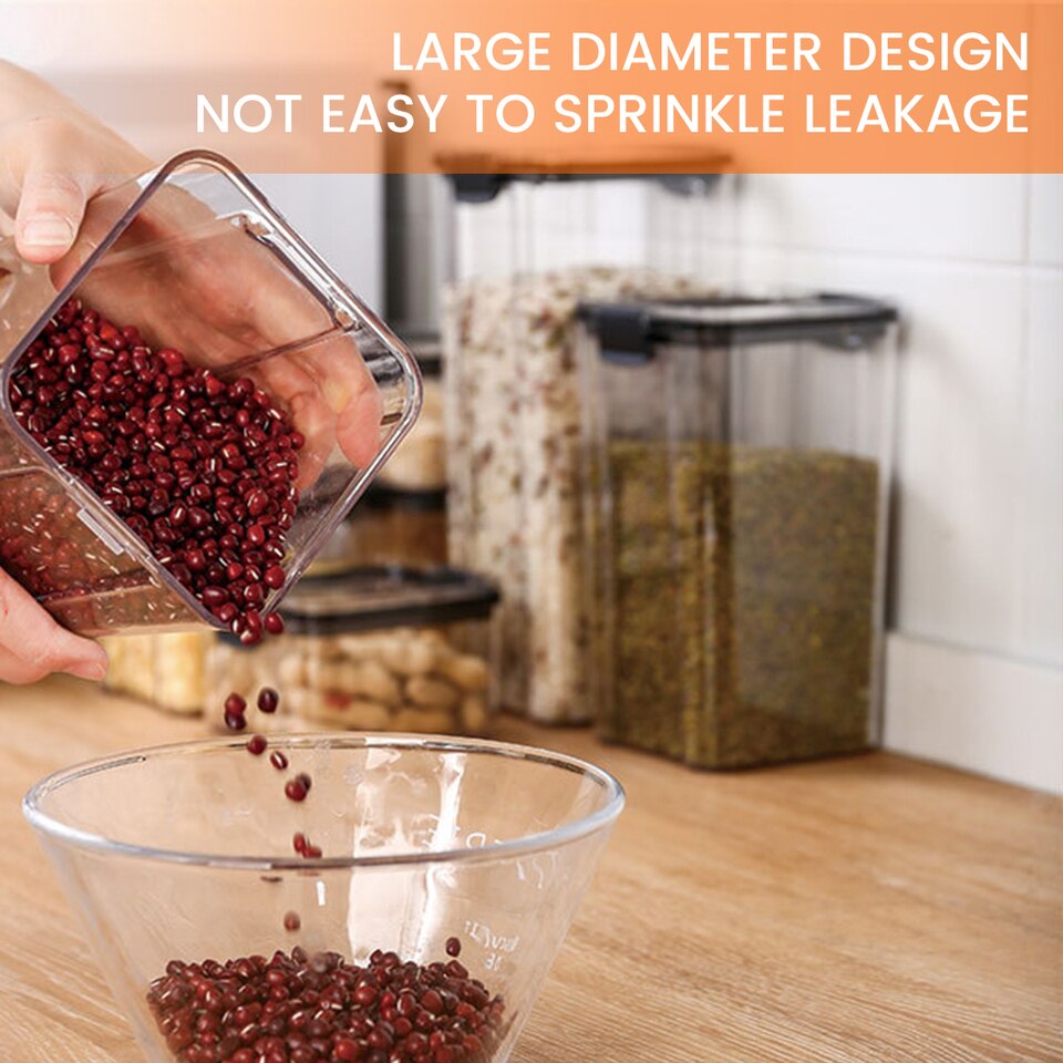 Airtight Food Storage Container with Lids Clear Plastic Dry Food Canisters - Image 4