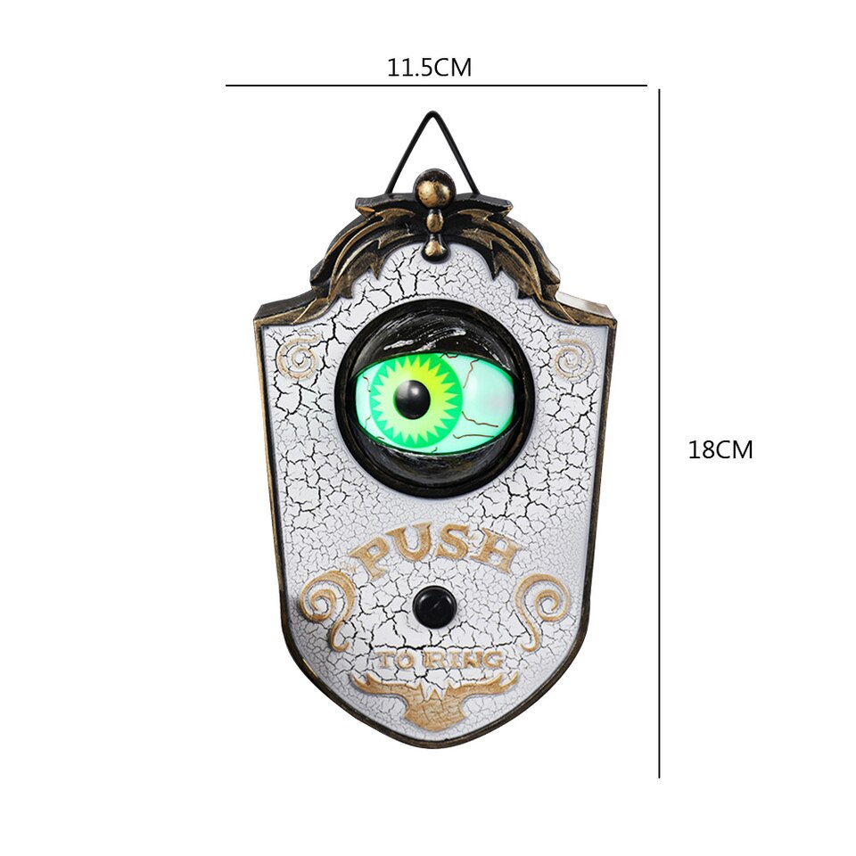 Luminous Eyes Doorbell Haunted Decorations Eyeball Doorbell Horror Props Creepy Eyes Doorbell - Image 7