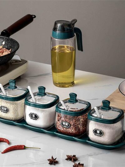 Herb Spice Jars Pots Kitchen Storage