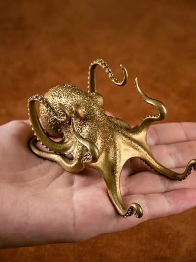 Creative Golden Octopus Mobile Phone Stand