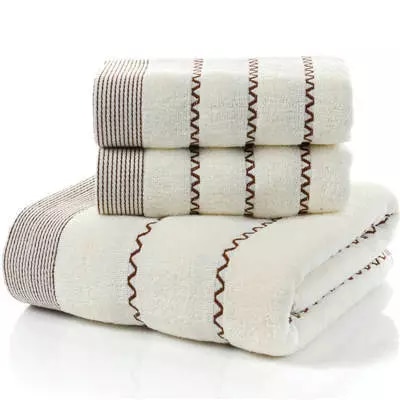 100% Cotton Towel Set Bathroom For Adults Face Hand Towels Terry Washcloth Travel Sport Towel - Image 14