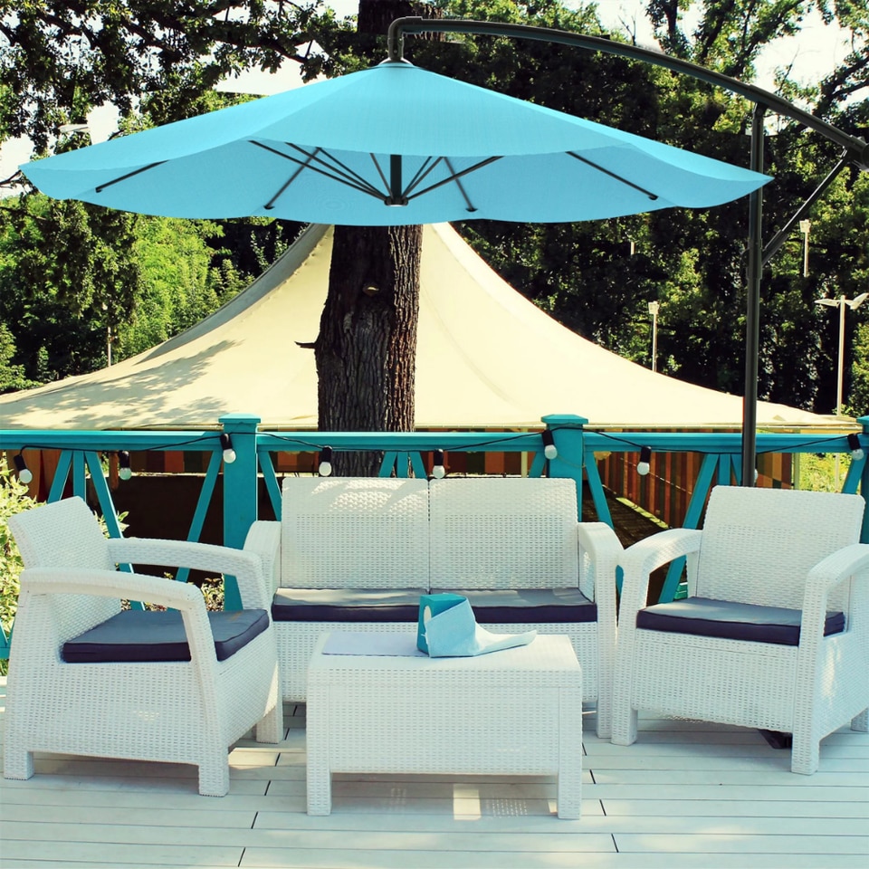 BOUSSAC 10' Cantilever Patio Umbrella with Base, - Image 3