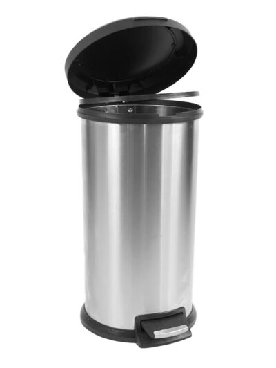 Stainless Steel 10.5 Gallon Round Step Trash Can