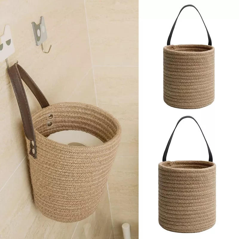2pcs Natural Cotton Rope Hanging Jute Wicker Basket For Plants or whatever you fancy