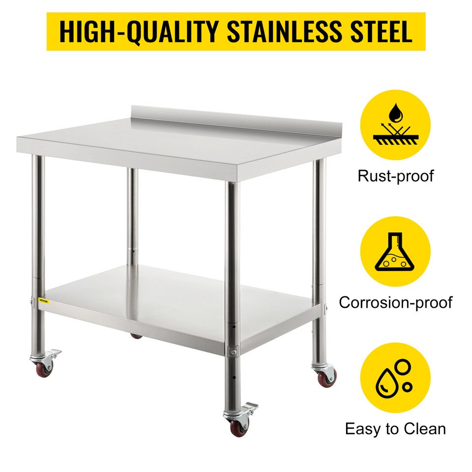 VEVOR Stainless Steel Work Prep Table - Image 9
