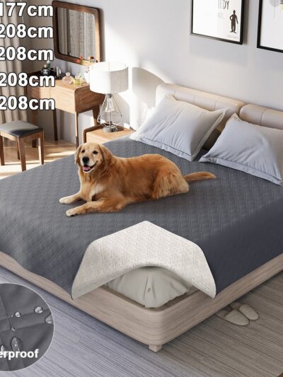 Quilted Bedspread On The Bed Single Double King Size Waterproof