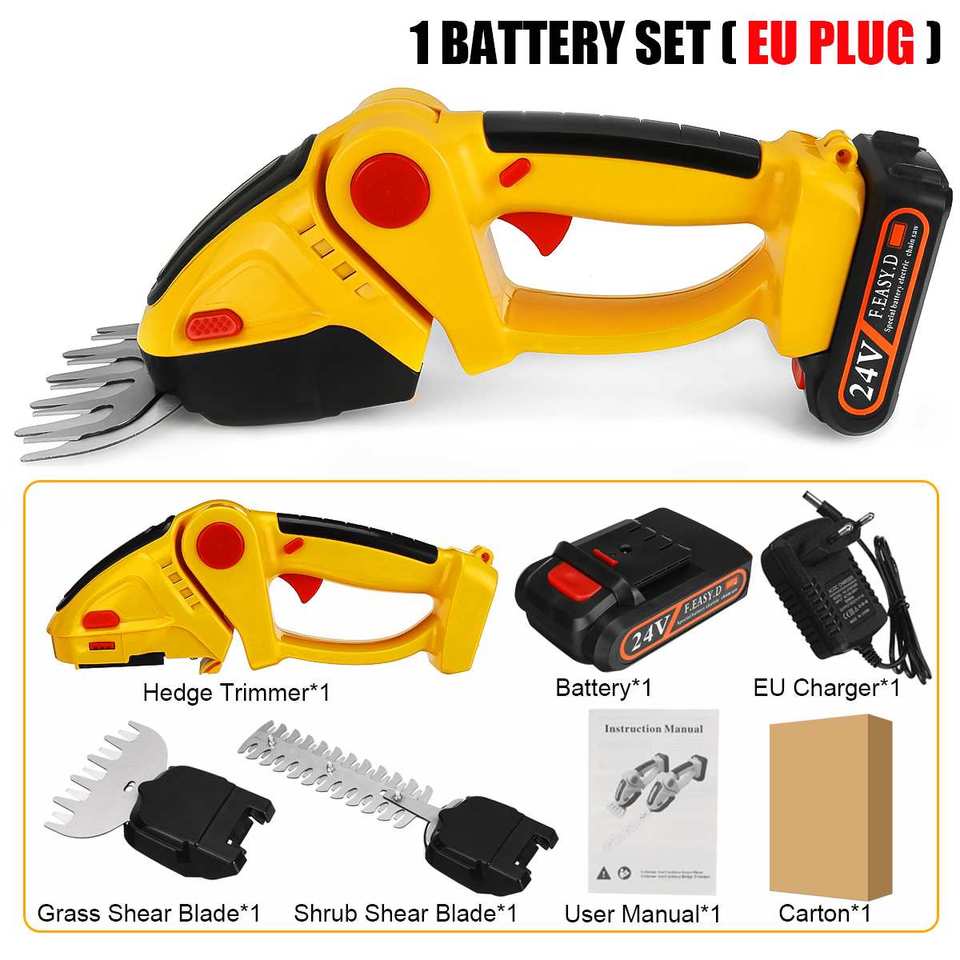 Cordless Electric Hedge Trimmer and Lawnmower - Image 11