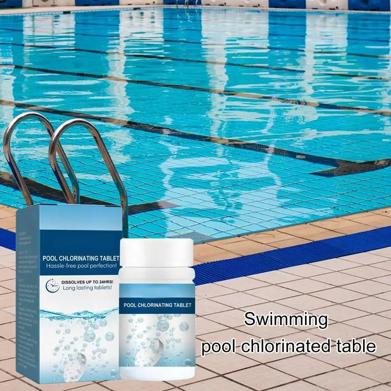 Chlorine Tablets For Pool 100Pcs/Box Swimming Pool Foaming Clarifier Ion Pills Chlorine - Image 5