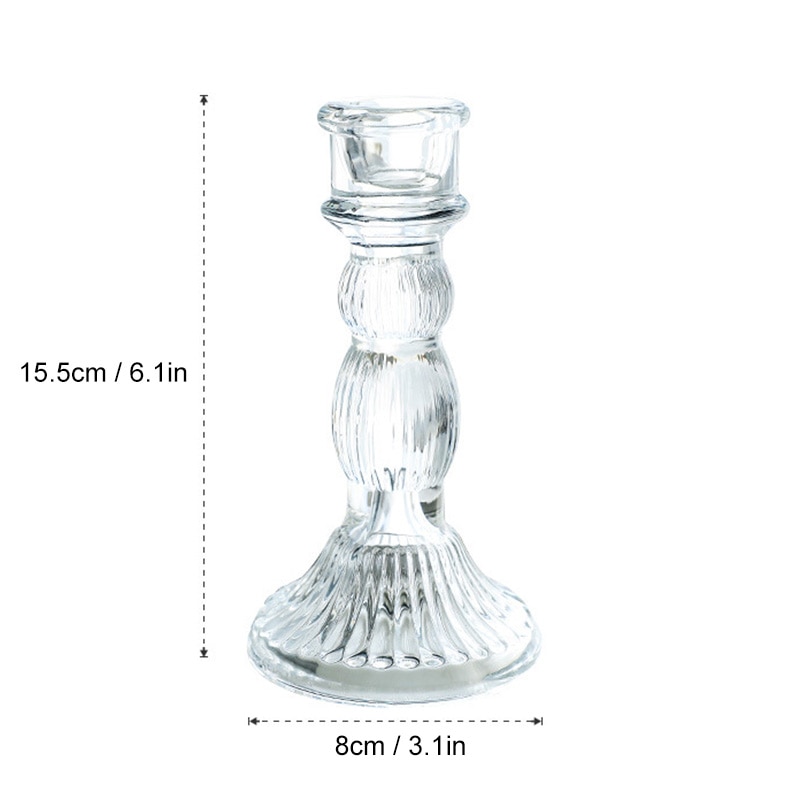 Clear Glass Candle Holders Wedding Table Centerpiece - Image 10