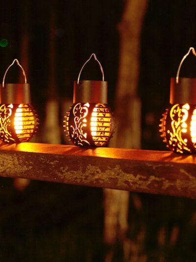 LED Outdoor Solar Light Garden Light Hanging Chandelier Lamp