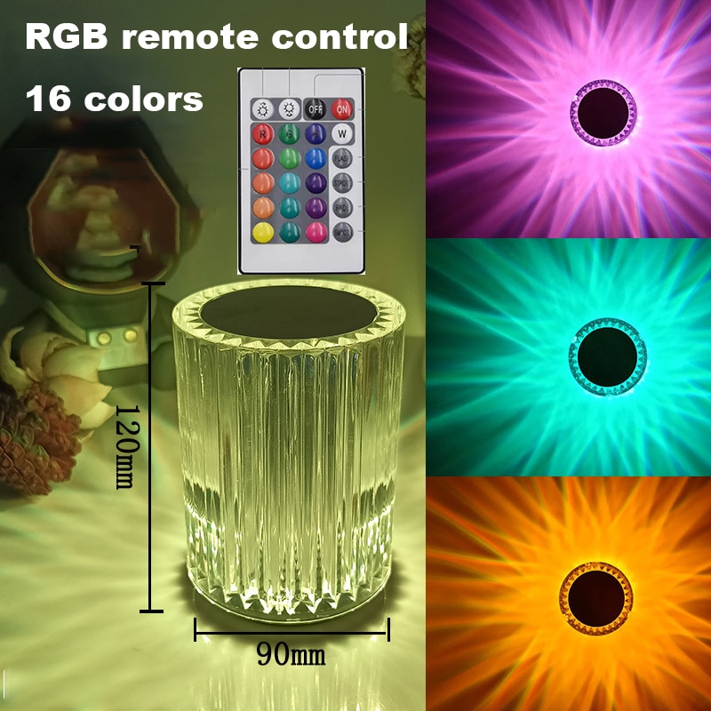 Acrylic table lamp RGB remote control color changing night light bar decoration led atmosphere light - Image 3