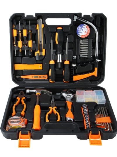Basic Home Tool Kit with Plastic Tool Box