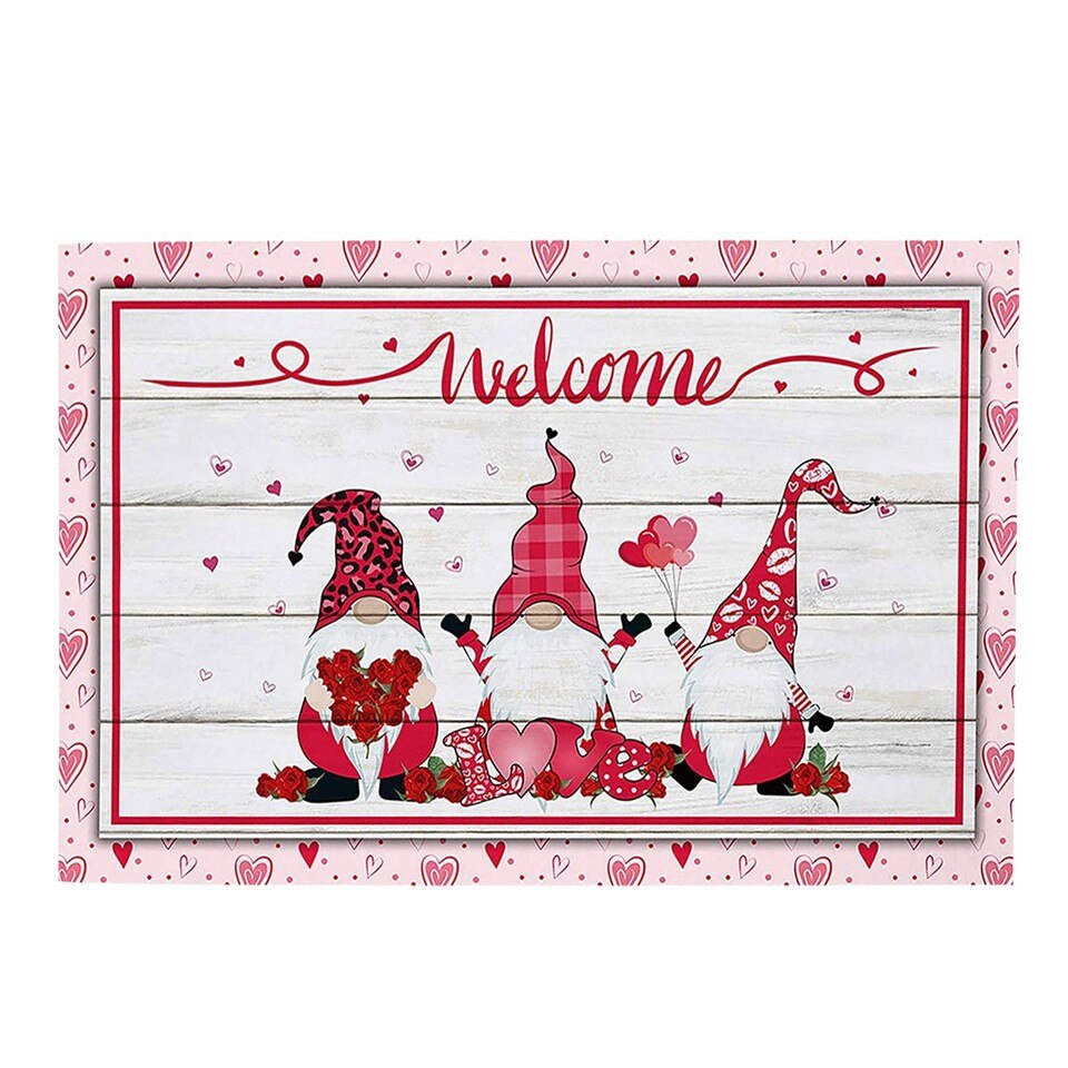 Valentine's Day Door Mat Heart Print Welcome - Image 15