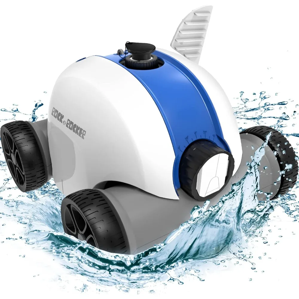 Cordless Robotic Pool Cleaner, Automatic Pool Vacuum with 60-90 Mins Working Time, Rechargeable Battery, IPX8 Waterproof