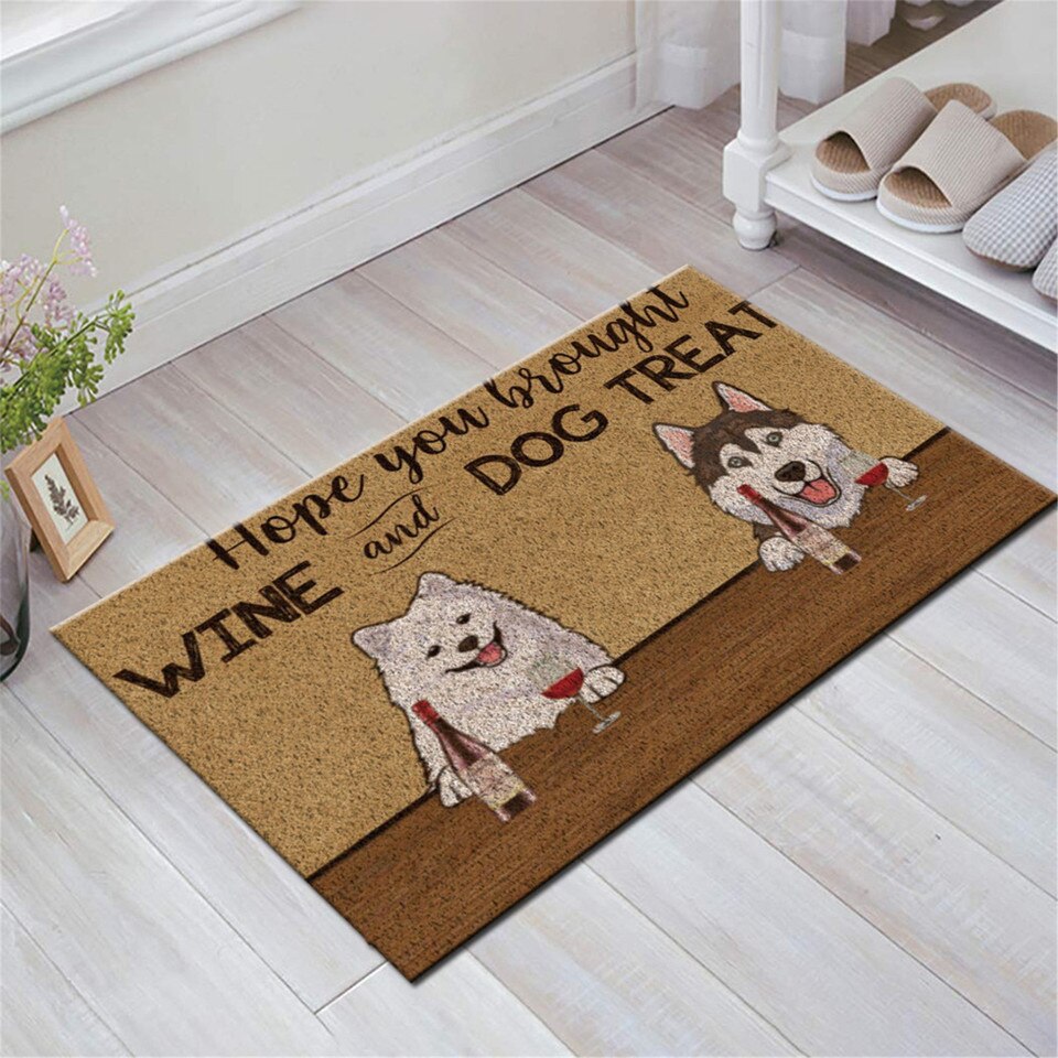 Lovely Welcome Doormat Entrance Mat Hallway Dog Cats Animal Print Anti-Slip - Image 2