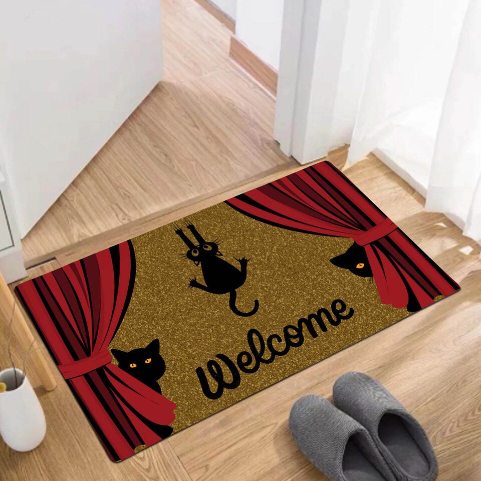 Cat Doormat Welcome Mats For Front Door Mat Non Slip Mats Indoor Decor Bathroom - Image 5