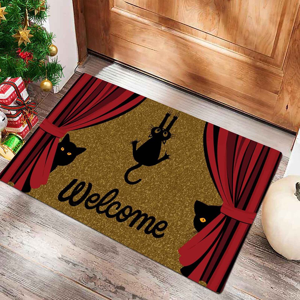 Cat Doormat Welcome Mats For Front Door Mat Non Slip Mats Indoor Decor Bathroom