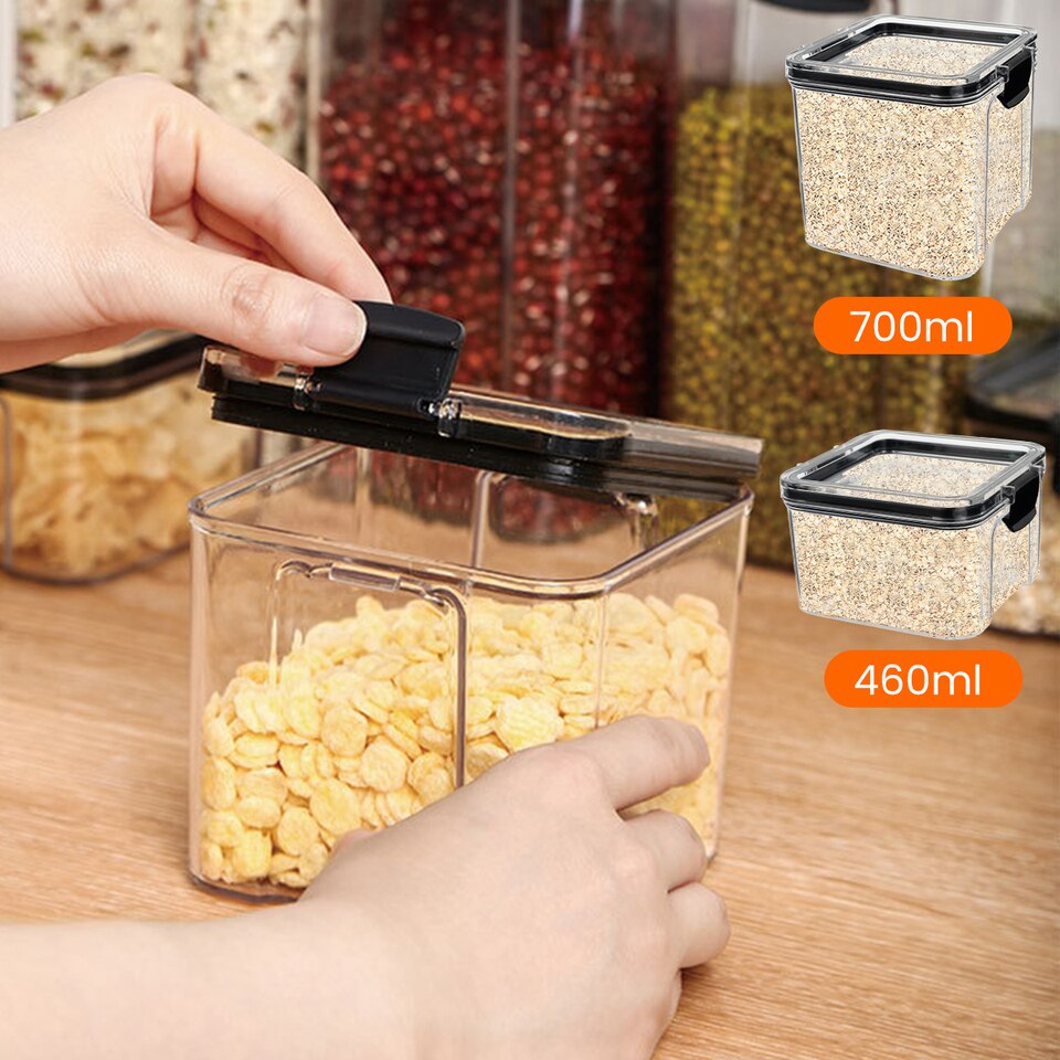 Airtight Food Storage Container with Lids Clear Plastic Dry Food Canisters - Image 7