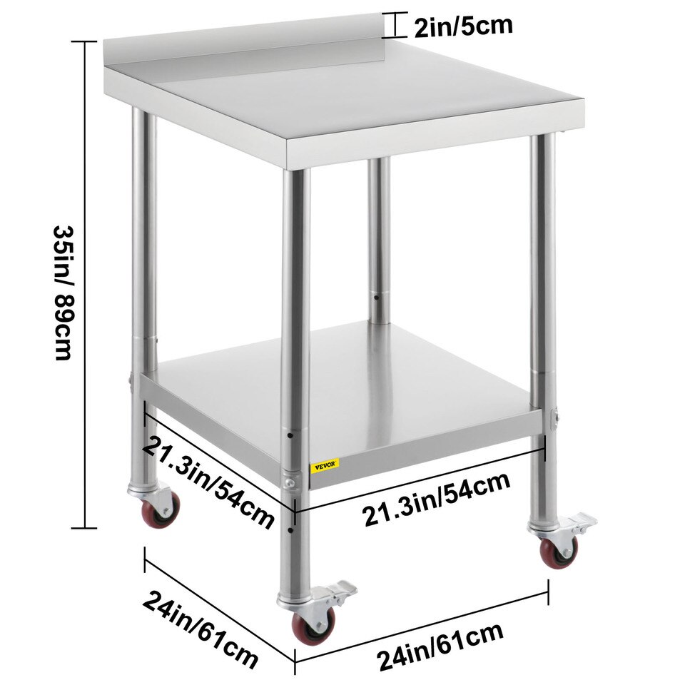 VEVOR Stainless Steel Work Prep Table - Image 8