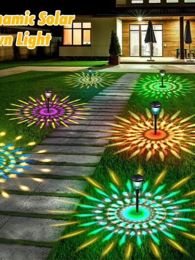 LED Solar Outdoor Lights Garden Lamp RGB Multi-Color  Waterproof Solar Lights