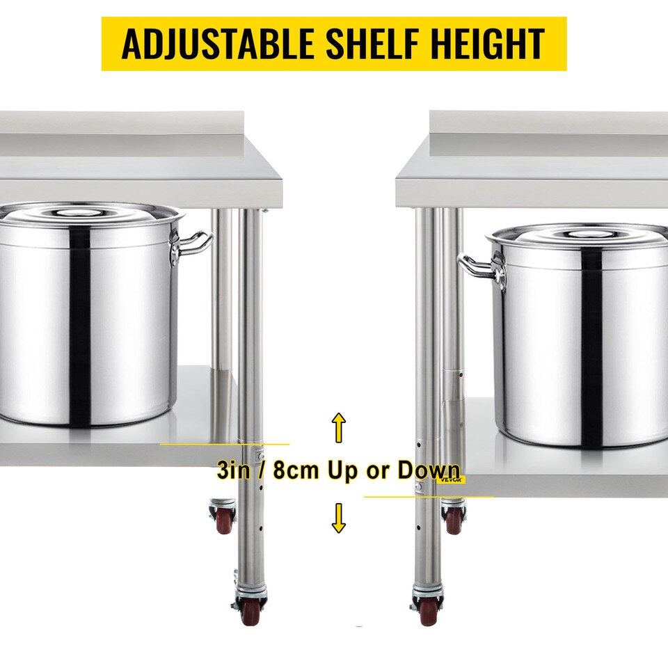 VEVOR Stainless Steel Work Prep Table - Image 5