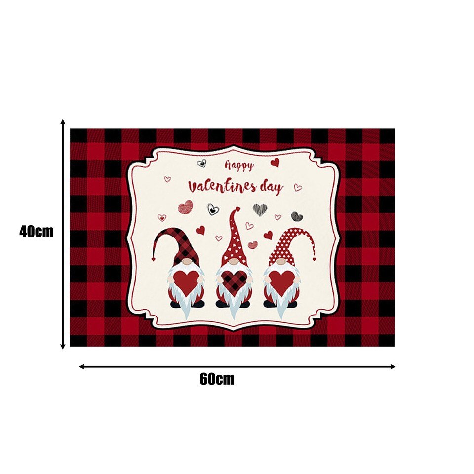 Valentine's Day Door Mat Heart Print Welcome - Image 17