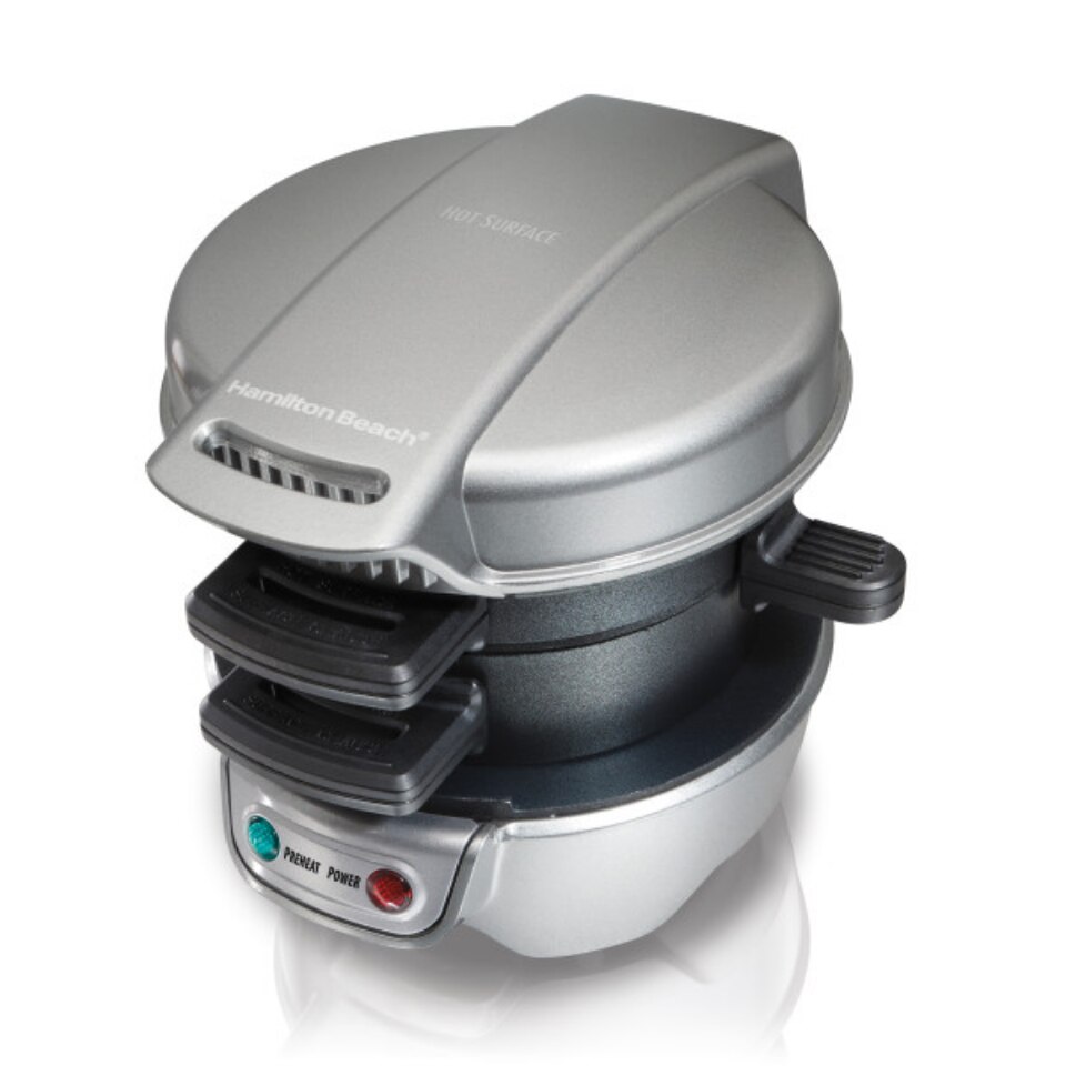 Breakfast Sandwich Maker, Silver, 25475 - Image 3