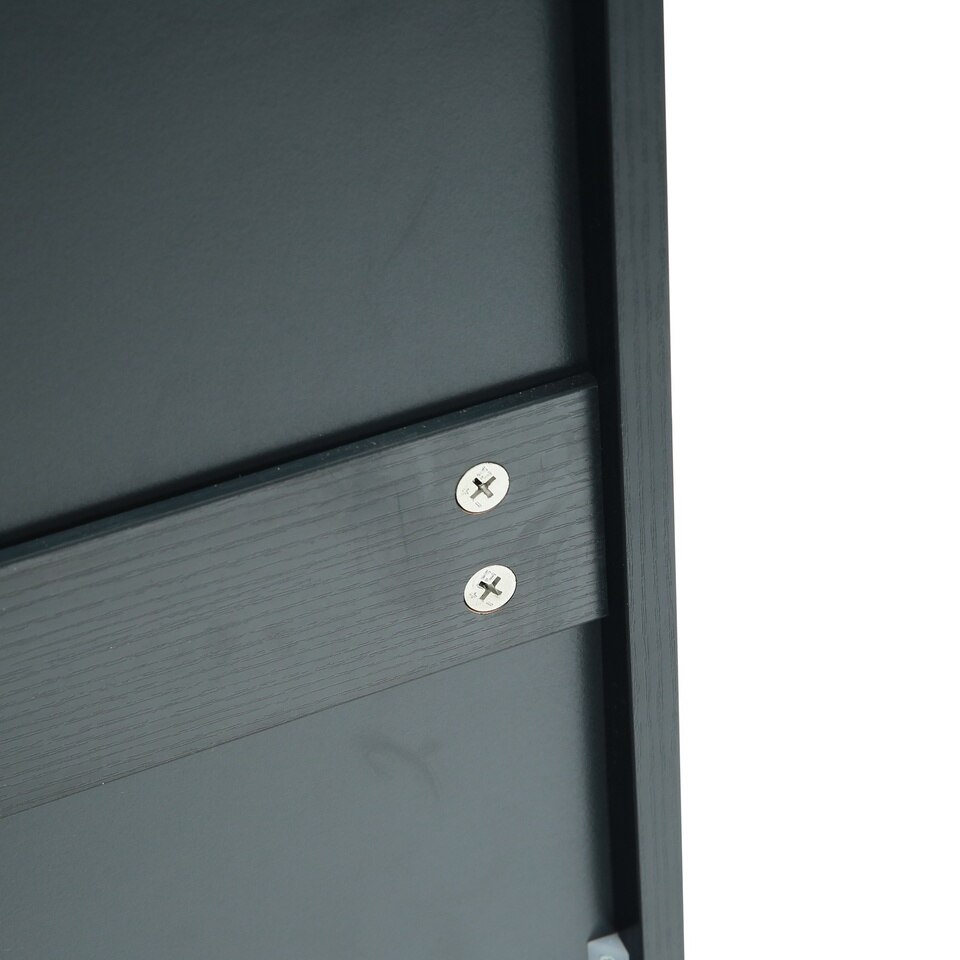 5-drawer Dresser on Metal Slides Night Stands in Black Woodgrainvisit the Home Square Store 27.93" W x16.53" Dx43.9" H - Image 4