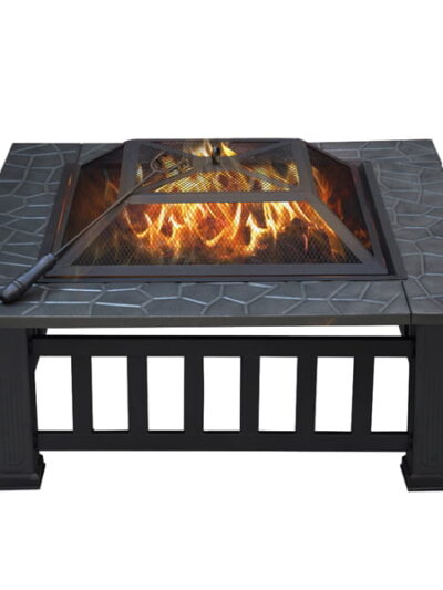 Outdoor 32'' Square Metal Fire Pit
