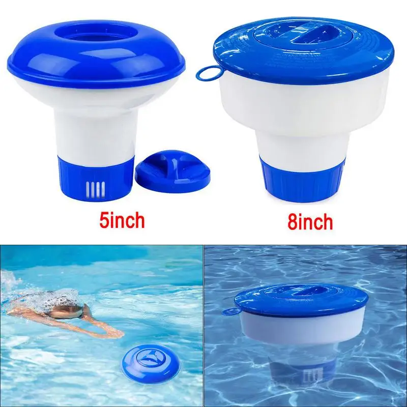 1PCS Floating Swimming Pool Medical Chlorine Tablet Hot Tub Floater Cleaner Tool Auto Dispenser Outdoor Pool Cleaning Tools - Image 2