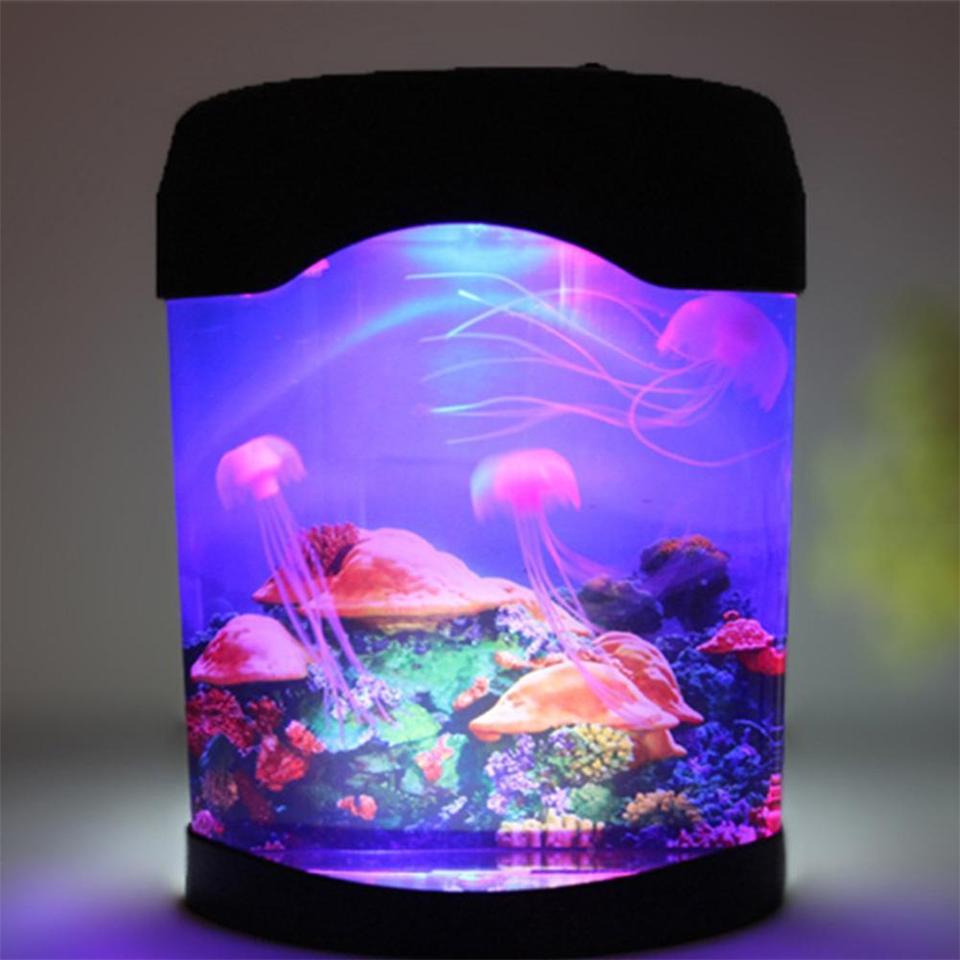 LED Jellyfish Lamp Lava Jellyfish Tank Aquarium Lamp Usb Night Light for Home Decoration