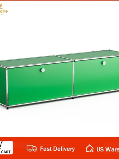 Green Storage Cabinet Living Room Bedroom Furniture 2 Drawer