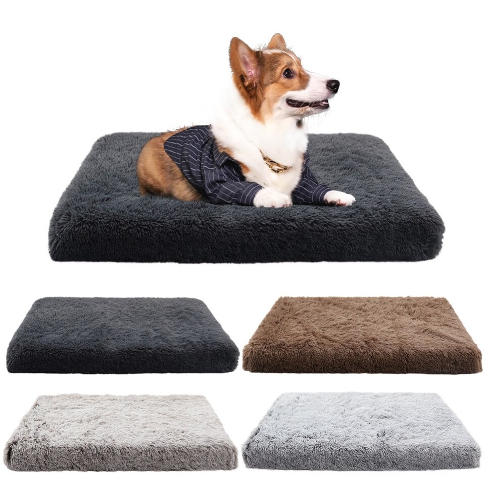 Long Plush Pet Beds Cat Mats for Small Medium Large Pets Winter Warm