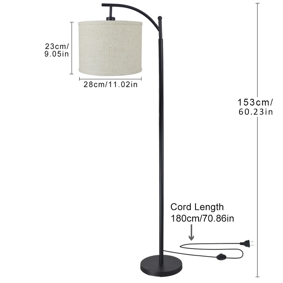 Depuley Nordic Vertical Gold USB Charging Floor Lamp Pole Floor Light Drum Shade - Image 10