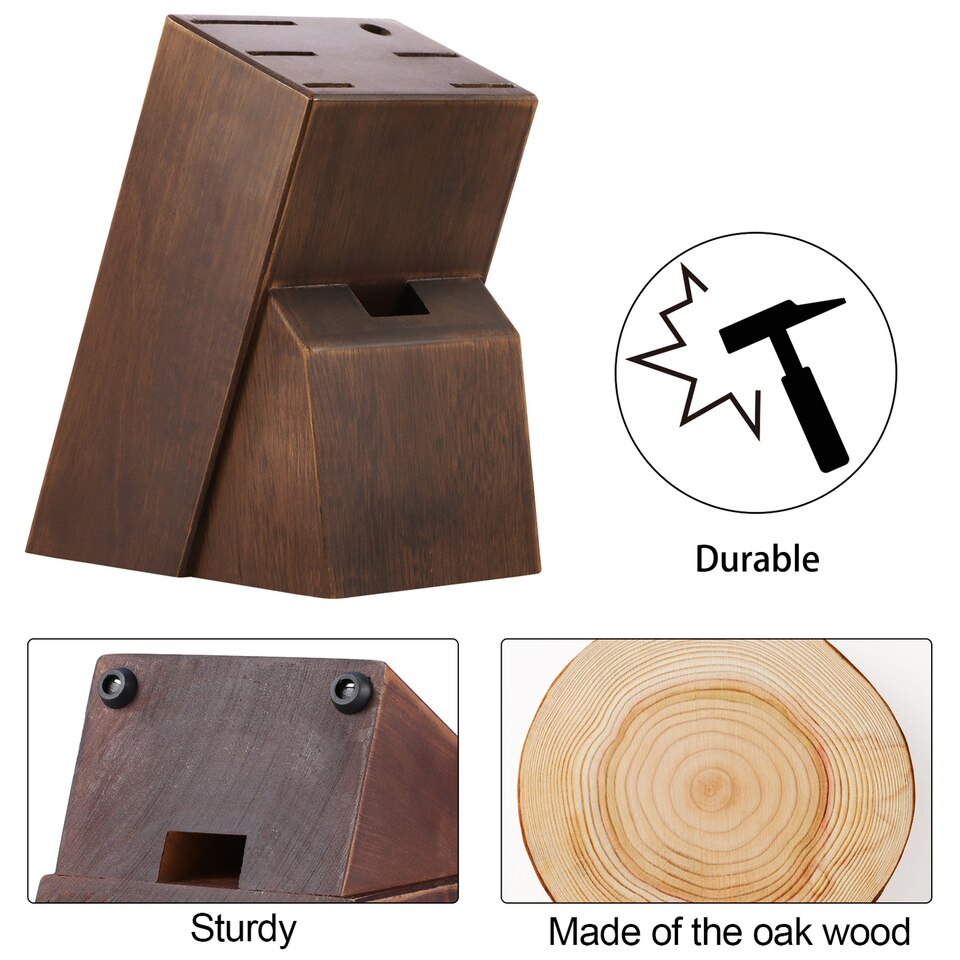 7pcs/8pcs Set Wood Handle Kitchen Knives Kitchen Cutting Tool Block Set With Sharpener 1.4116 Stainless Steel Blade Scissors - Image 5